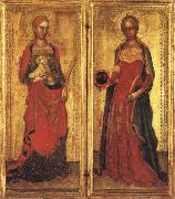 Andrea Bonaiuti St.Agnes and St.Domitilla oil on canvas
